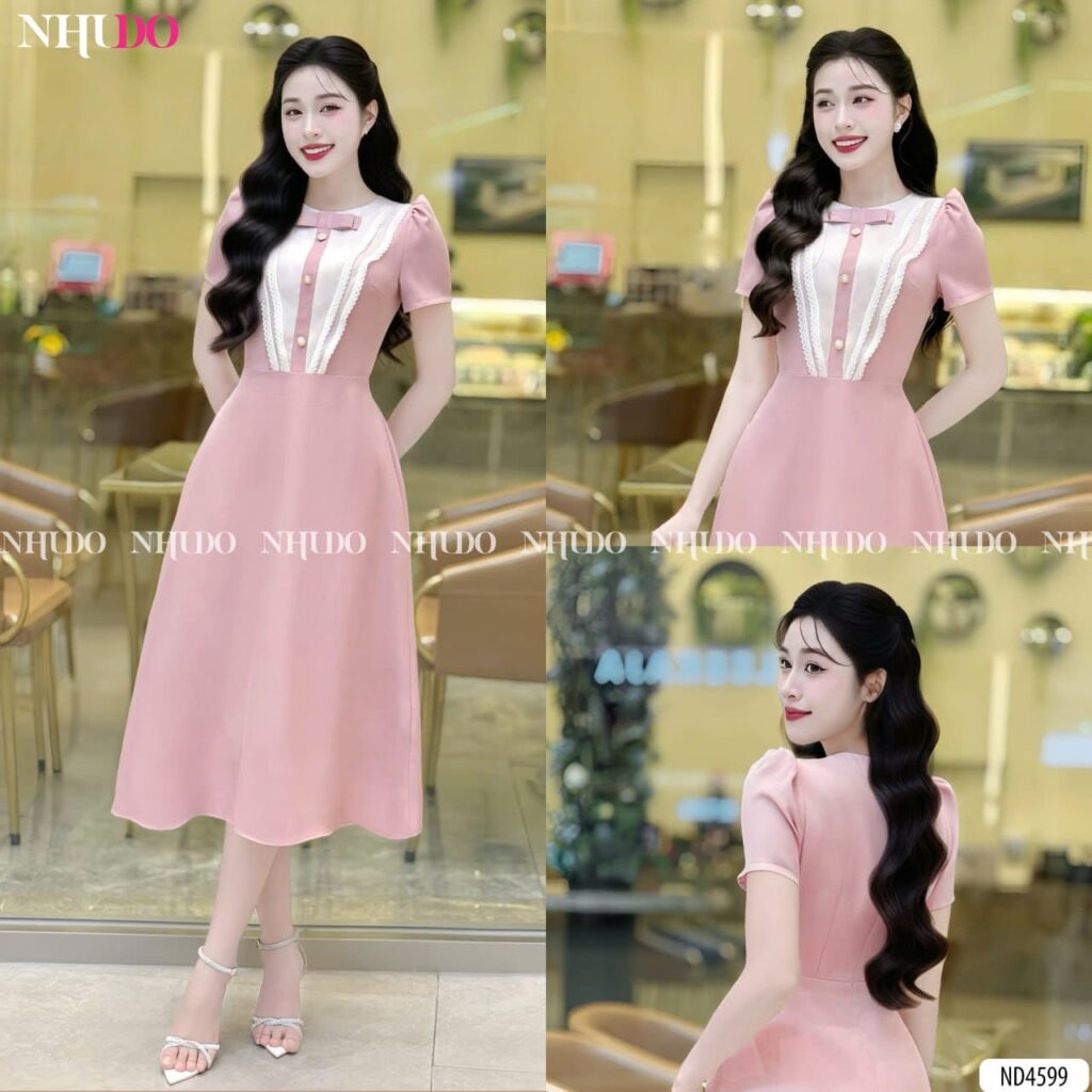 Đầm công sở thiết kế trẻ trung với tone màu nhẹ nhàng