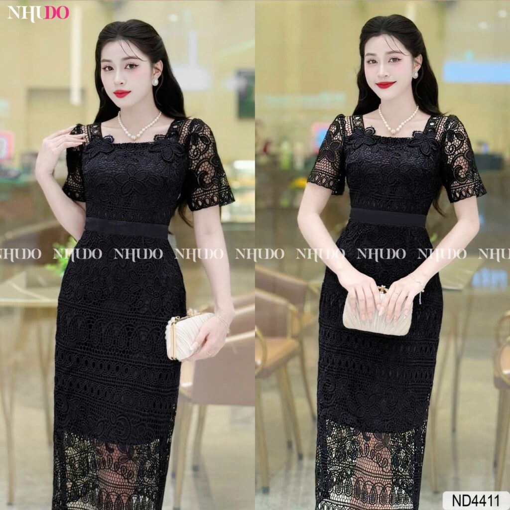 Đầm công sở thiết kế cao cấp với tone màu đen quyến rũ