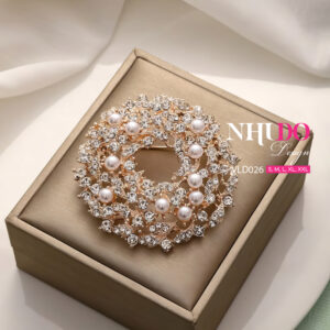 VLD026 Ghim Cài Áo Thiết Kế Đính Đá Pha Lê Lấp Lánh