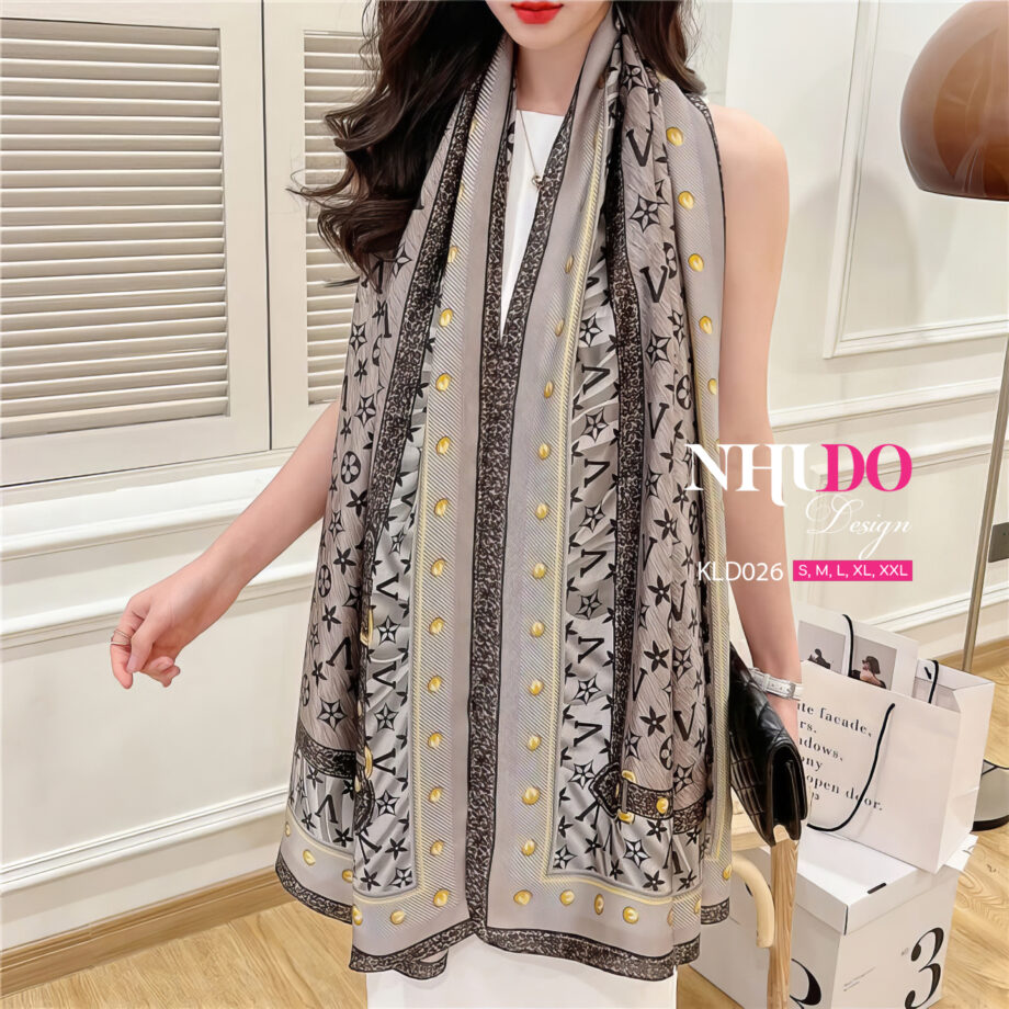 KLD026 Khăn Thiết Kế Họa Tiết Túi Xách Độc Đáo
