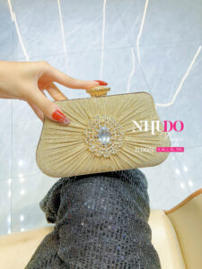 TLD009 Túi Xách Thiết Kế Đính Hoa Pha Lê Cao Cấp