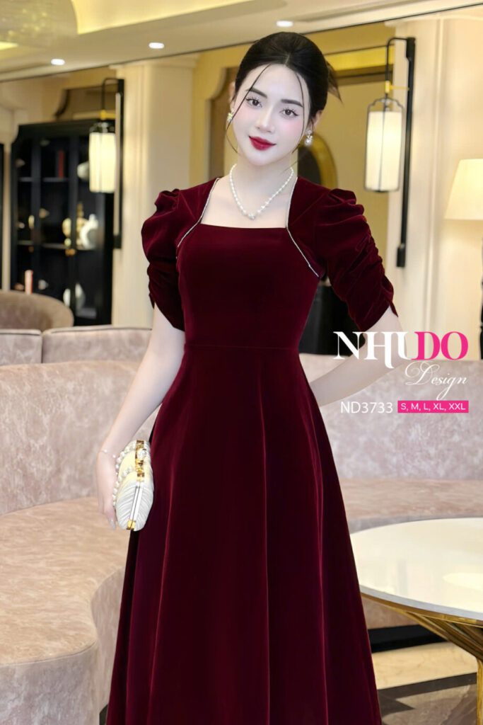 Đầm Nhung Dự Tiệc- ND3733