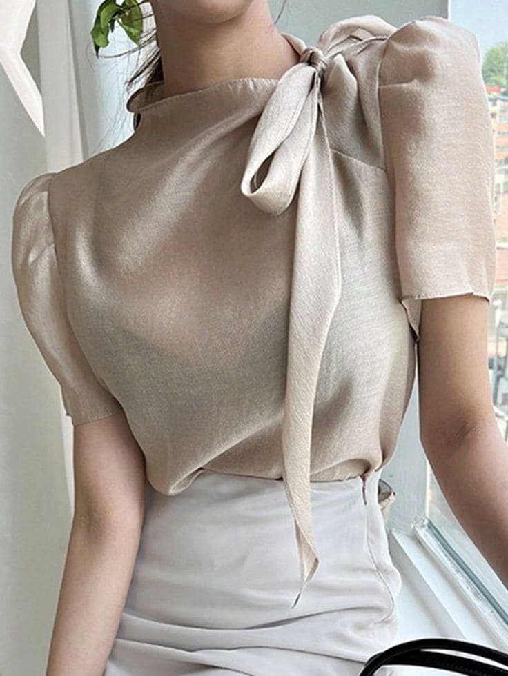 Áo Kiểu Công Sở - Áo Cổ Nơ