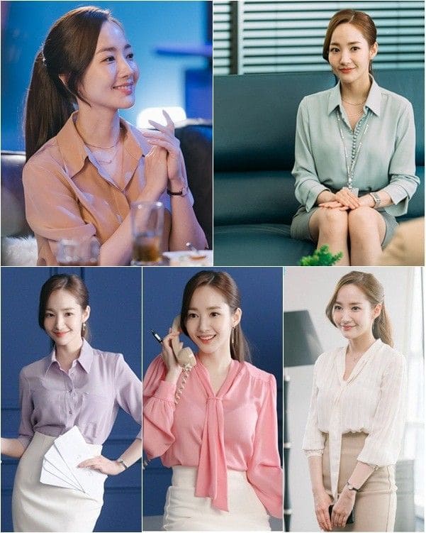 Thời Trang Công Sở Hàn Quốc - Tủ Đồ Áo Sơ Mi Lụa Của Thư Kí Kim Min So