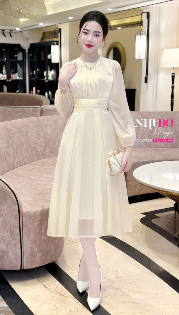 Váy Đi Tiệc Cưới Sang Chảnh - ND2333