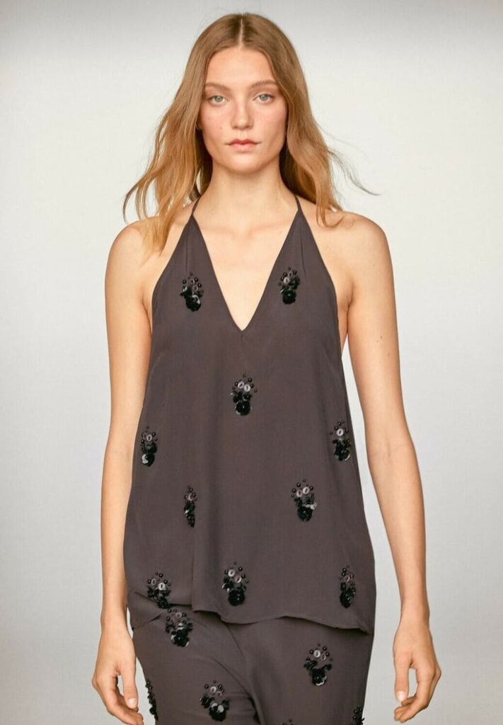 Áo Hoa Nhí Công Sở - Massimo Dutti