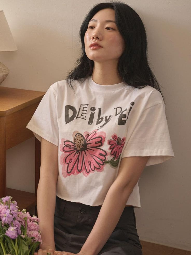 Áo Hoa Nhí Công Sở - Hand-Drawn Floral