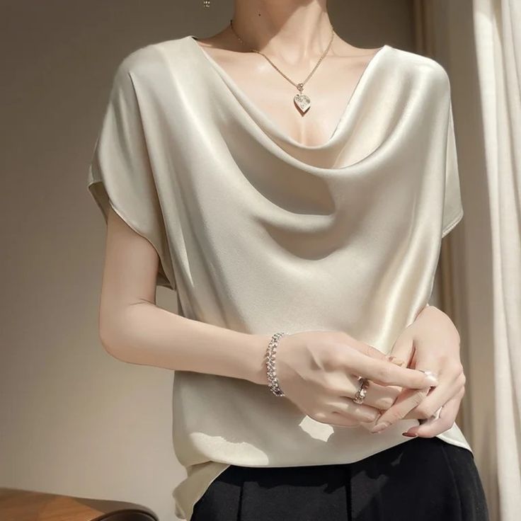 Áo Kiểu Công Sở Cao Cấp - Áo Cổ Đổ