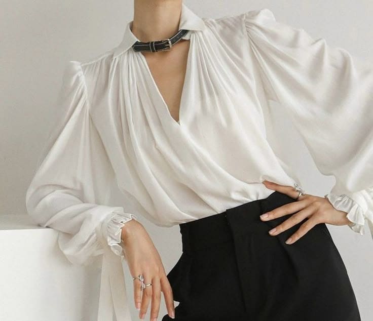 Áo Nữ Công Sở - Vải Cotton Lụa