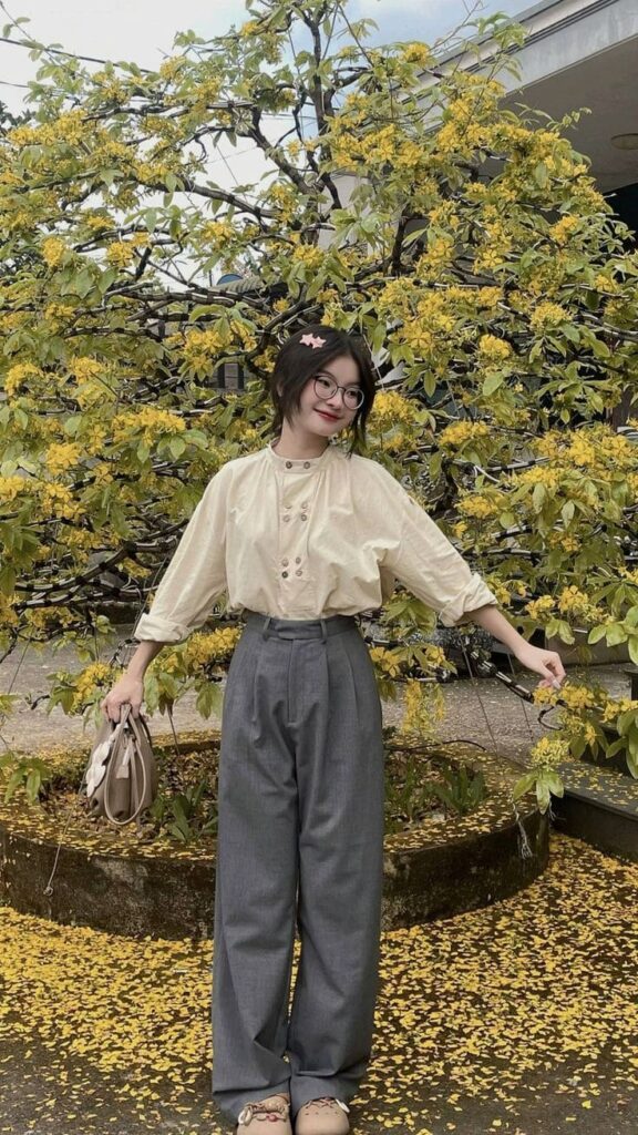 Áo Sơ Mi Nữ Công Sở- Áo Sơ Cổ Tàu