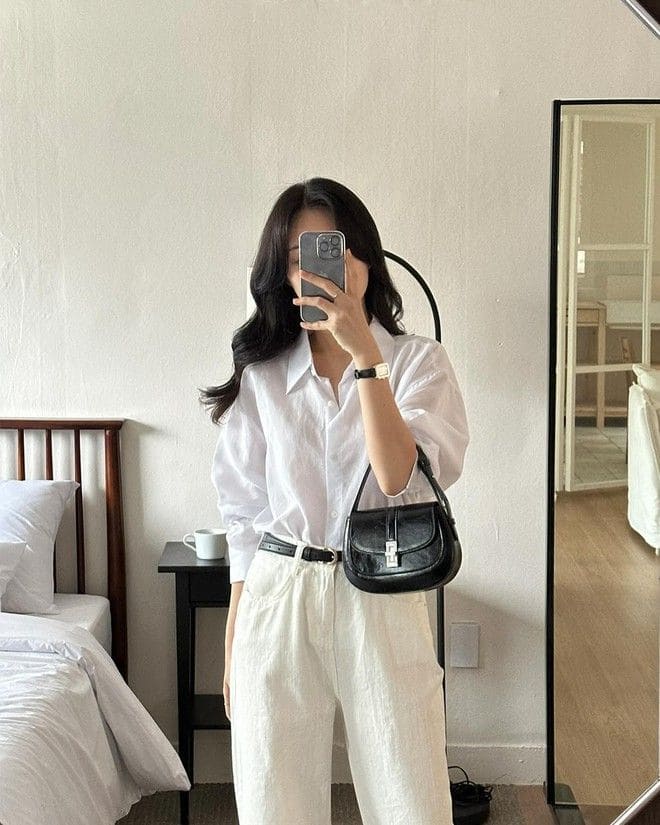 Áo Trắng Công Sở - Áo Cổ Đức