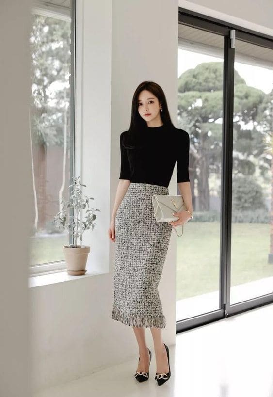 Chân Váy Bút Chì Công Sở - Phối Đồ