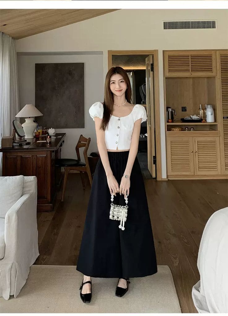Chân Váy Đen Công Sở - Phối Đồ