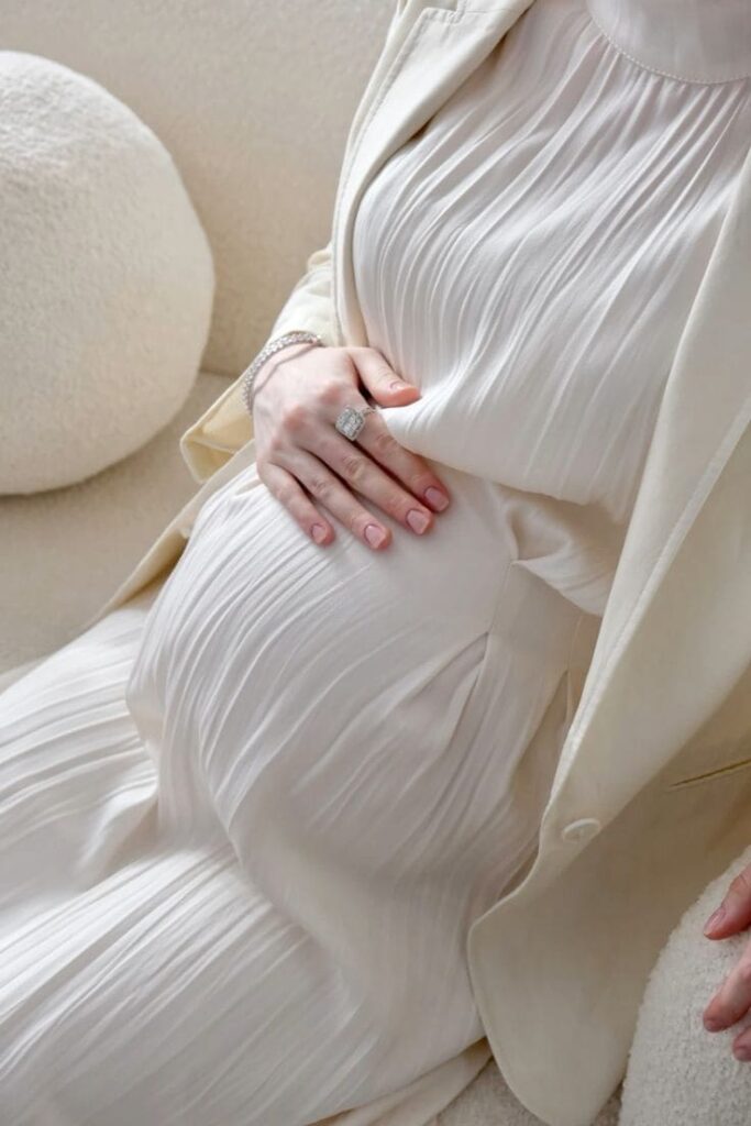 Đầm Bầu Công Sở Mùa Đông - Vải Lụa Dày