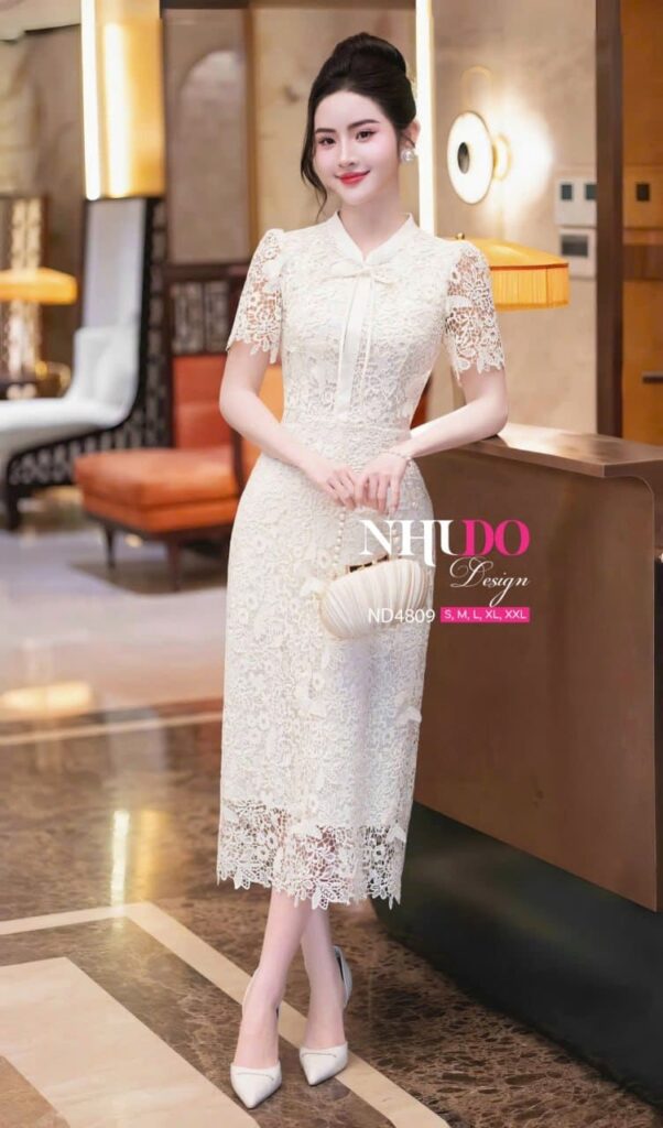 Đầm Trắng Công Sở - ND4809