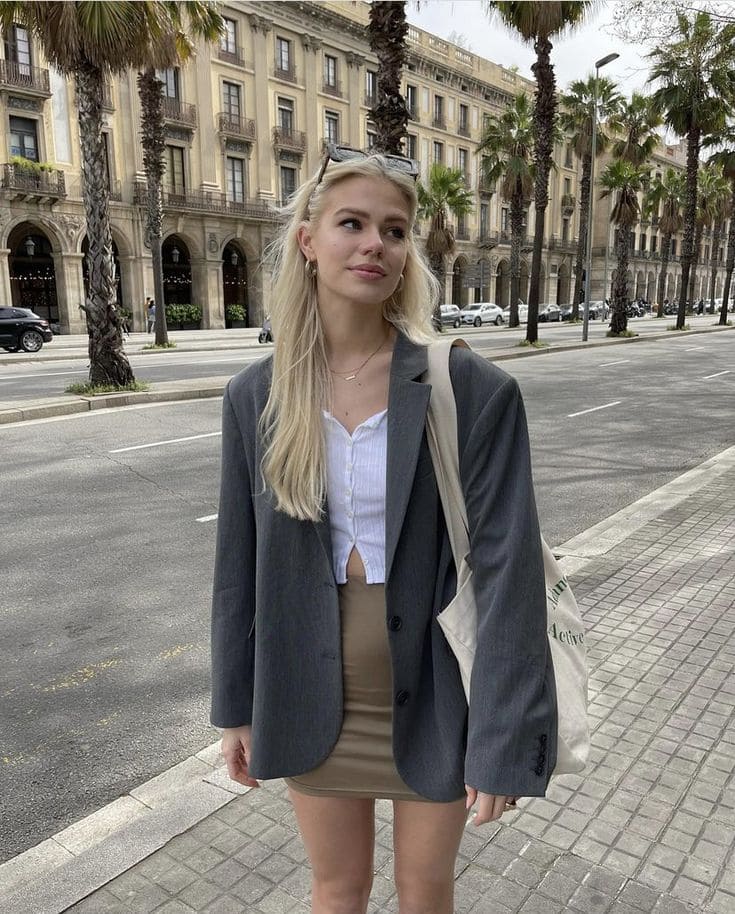 Áo Sơ Mi Croptop Công Sở - Phối Đồ