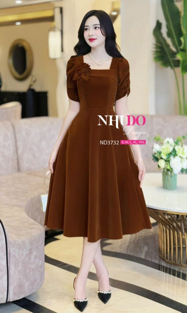 Mẫu Váy Công Sở Mùa Đông - ND3732