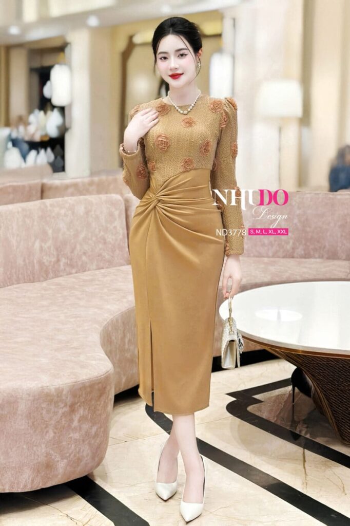 Mẫu Váy Công Sở Mùa Đông - ND3778
