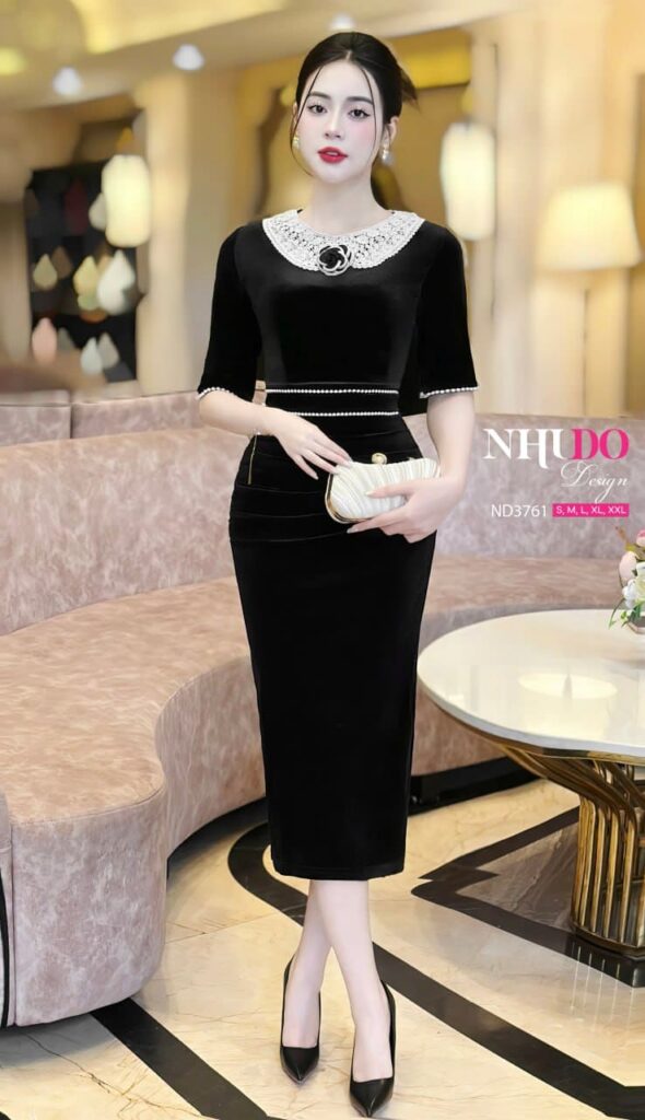Mẫu Váy Công Sở Mùa Đông - ND3761