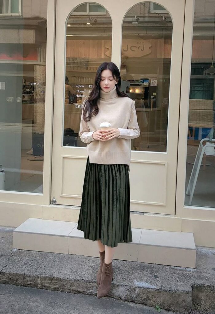 Mẫu Váy Công Sở Mùa Đông - Layering