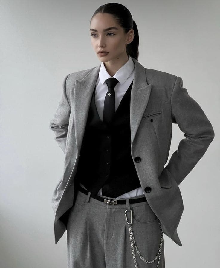 Áo Vest Đen - Quiet Luxury