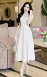 Váy Thiết Kế ND4703 Mango Ý Trắng Phối Ren Cao Cấp Thanh Lịch Và Cuốn Hút